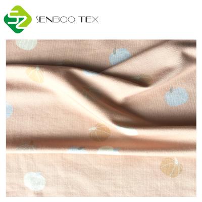 China Wholesale Anti-bacteria gots certified 70 25 printed organic bamboo cotton 5 spandex fabric for baby dresses for sale