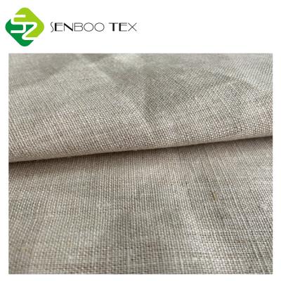 China Wholesale Anti Pill Organic Fabric Supplier 100% Linen Fabric For Oversized Blouses for sale