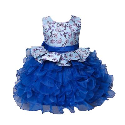 China Wholesale 2021 breathable made by polyester and cotton England style sleeveless ball gown for babies and girls for sale