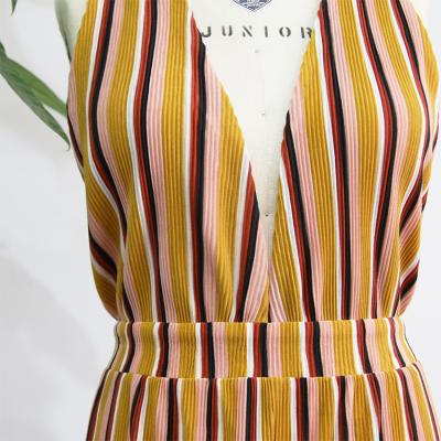 China Best Selling Anti-Static New Fashion Sexy Charm Yellow Striped Overalls for sale