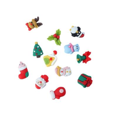 China Water Film Flatback Resin 3D Paper Christmas Nail Art Decoration Jewelry Charms Kwaii Snowflake Snowman Claus Christmas Bell Treeor Nail for sale