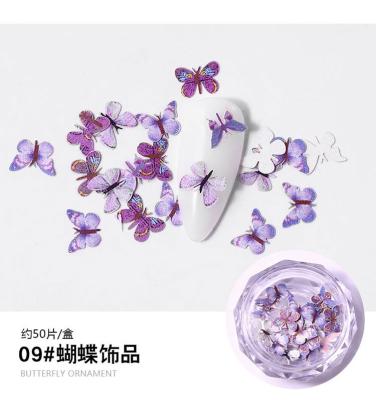 China New 3D Plastic Butterfly Sequins Nail Art Decorations Emulational Design Japanese Style Manicure Design Accessories for sale