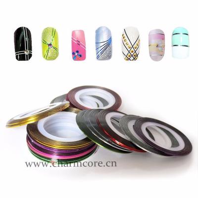 China Various Kinds Of Nail Art Strips Sticker Nail Striping Self Adhesive Tape Pet for sale