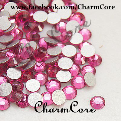 China Factory Supply Excellent Quality Flatback Rose Color Rhinestone For Nail Art for sale