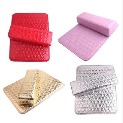 China Comfortable Hand Rests Two-Piece Nail Hand Pillow/Set PU Hand Cushion Pad Cushion Leather Washable Nail Art Tool CC-13415 for sale