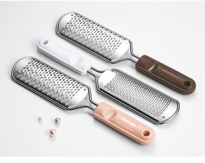 China Colossal Portable Stainless Steel+Plastic Foot Rasp Scraper Foot Pedicure Pedicure File Callus Remover Foot Rasp Scrubber Pro Wet Dry Feet for sale