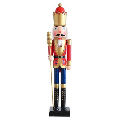 China Christmast Ornament Plant 90CM Life Size Wooden Christmas Nutcracker for sale