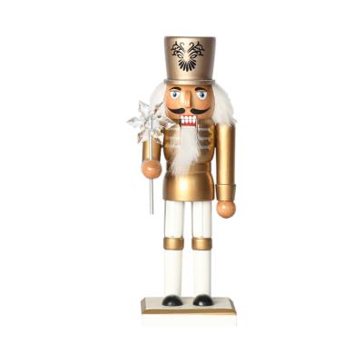 China New Products Eco - Friendly Cheap Christmas Ornaments Decorative Wooden Nutcrackers 26 Cm for sale