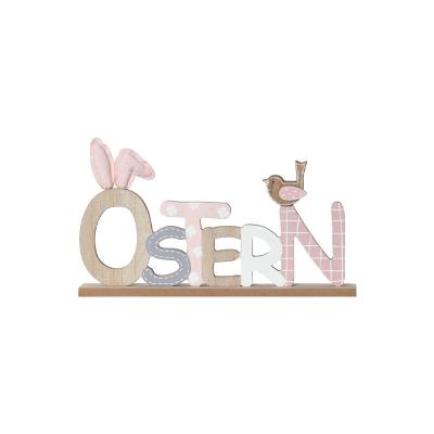 China Festival Decoration Party Decorations Easter Letter Ornaments Wooden Decorations Easter For Girl for sale