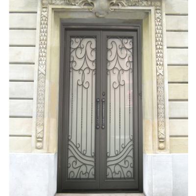 China China Modern Products Cheap Antique Wrought Iron French Door for sale