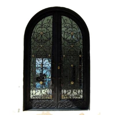 China Modern Antique American Upper Front Entrance Iron Arch Decoration Wrought Villa Prices for sale