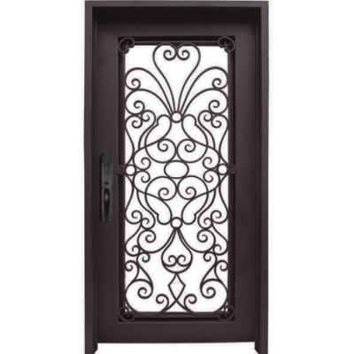 China China Factory Modern Design Distinctive Stylish Cheap Wrought Iron Front Entry Door Wrought Iron Door for sale