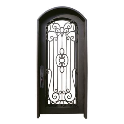 China China Supplier Exterior Double Wrought Iron Modern Steel Decorative Door Fancy Door Security Fancy Door for sale