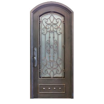 China New Designs Modern Metal Grill Door Artistic Wrought Iron Simple Gate For Sale for sale