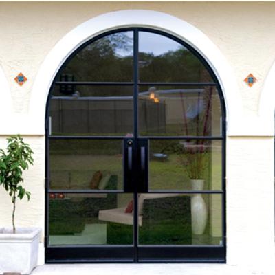 China Competitive Price Modern Luxury Living Room Metal Folding Glass Door Design for sale