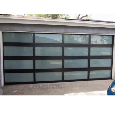 China Customized Modern High Quality Modern Auto Mirror Garage Glass Doors for sale