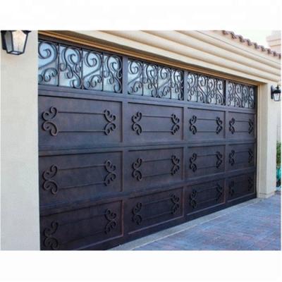 China China Wholesale Modern Classic Hot Sale China Automatic Wrought Iron Garage Door Panels for sale