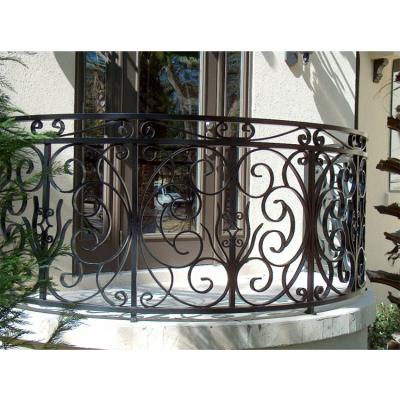 China Modern New Design Stylish Iron Grill Safety Wrought Iron Railings For Balcony for sale