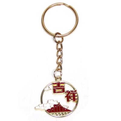 China New Hot Selling Fashionable Soft Animal Creative Metal Souvenir Cartoon Flower Enamel Key Chain Personalized Personalizedswivel for sale