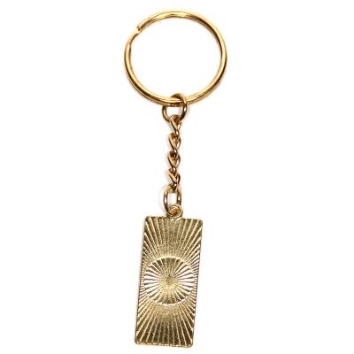 China Factory Direct Selling Cheap Fashion High Quality Ring 25mm Slot Metal New Keychain With Eight-character Chain Key Ring for sale