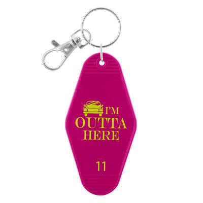 China Fashionable Wholesale Acrylic Key Chain Hotel Accessories Hotel Accessories Acrylic Key Chain Lllaveros Key Chain for sale