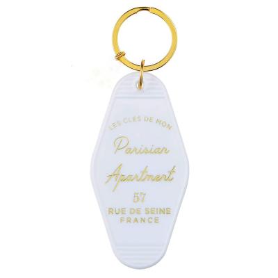 China Fashionable Wholesale Custom Acrylic Motel Key Chain Hotel Accessories Lllaveros Key Chain Hotel Key Chain for sale