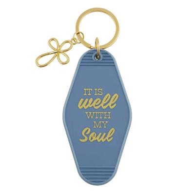 China Fashionable factory make your own custom logo printing pattern llaveros acrylic keyringmotel hotel room key chain for sale