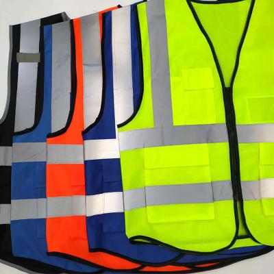 China Hot Selling Yellow High Visibility Safety Reflective Vests Custom Logo Printing With Reflective Strips Safety Vest for sale