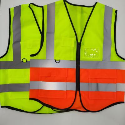 China Vis Safety Reflective Vest Security Reflective High Build Vest Reflective Workwear With Logo for sale