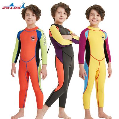 China Child 2.5mm Neoprene Boys Wetsuit Kids Wetsuit Kids Swimwear One Piece Long Sleeve Diving Rash Guard Sunscreen Warm Clothing for sale