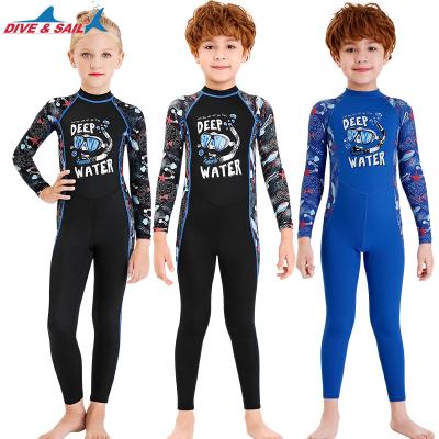 China 2022 Child Fashion Style Kids Wetsuit Suits Small Full Suits Boys Girls Neoprene Swimsuit UV Protection Long Sleeve Wetsuits for sale