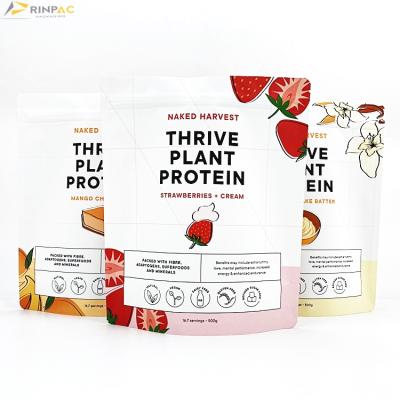 China 25kg Private Label Isolate Plastic Packaging Powder Whey Protein Powder Recyclable 100% Customized Pouches for sale