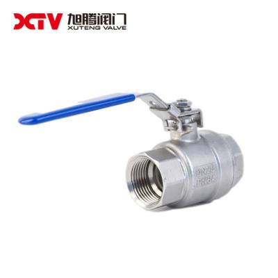 China 2PC Threaded Manual Ball Valve Stainless Steel Bidirectional Flow Direction Versatile for sale