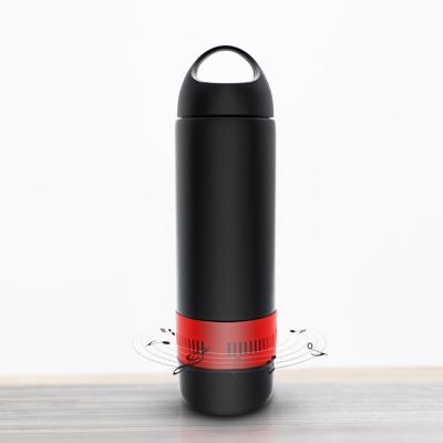 China No Drops Shipping Sports Waterproof Stainless Steel Water Bottle Smart Car Mini Wireless Drinking Speaker for sale