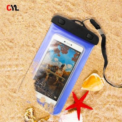 China Wholesale Transparent PVC Surfing Case Swimming Waterproof Universal Phone Case For Smart Phone for sale