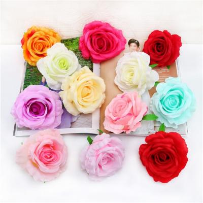 China Wedding Decoration F-1231 Rose Heads Flower Artificial High Quality Silk Rose Decorative for sale