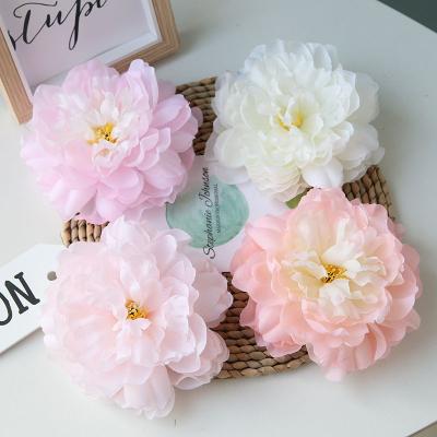 China From Factory Contact V-1074 Natural Peony Silk Artificial Flower Heads Directly For Home Decoration for sale