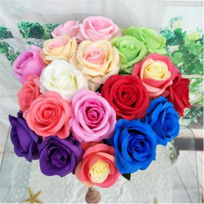 China Natural touch / D1201 Eco-friendly 50CM simulation decoration flower cheap high-end silk lover rose artificial china flowers for sale