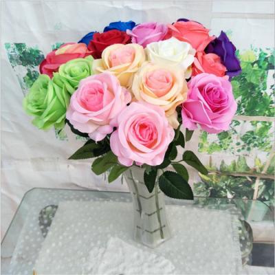 China D1202 China factory direct high quality natural plastic rose/artificial flower eco-friendly touch/red artificial rose for romantic wedding decoration for sale