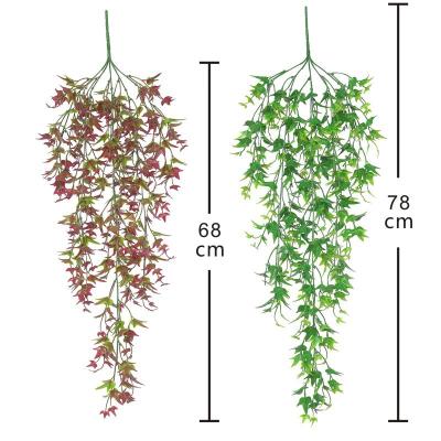 China V-3017 Home Decoration Eco - Friendly Green Leaves Artificial Wall Hanging Plant for sale