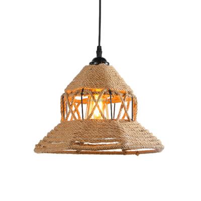 China Retro Modern Pendant Lamp Fixture E27 85-265V Lamparas De Techo Colgante Vintage Hemp Contemporary Pendant Lights Rope Hanging RP0107 for sale