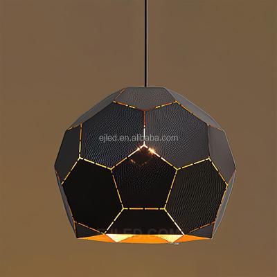 China China Factory Contemporary Ball Pendant Light Black and Gold Hanging Light Fixture Modern Dome Shade Ceiling Lamp for Kitchen BS0223 for sale