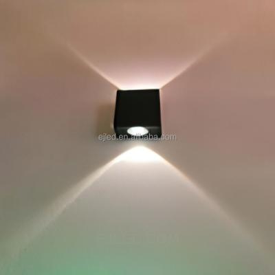 China Modern Led Garden Black Wall Sconce Indoor Led Wall Lamp Through Wall Mount Light For Living Room Bedroom Corridor WL0045 for sale