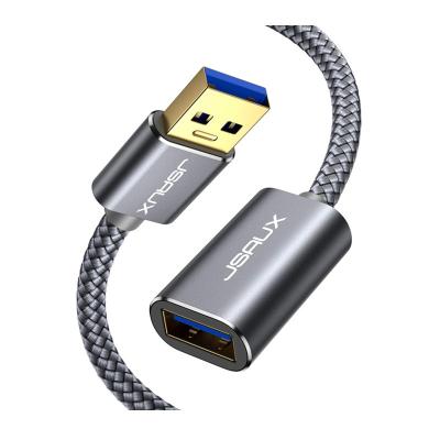 China COMPUTER JSAUX USB 3.0 Extension Cable 6.6 ft USB A Male to USB A to Female Extension Cable Armor for sale