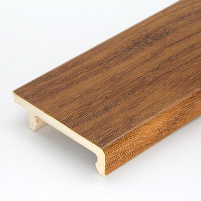 China Modern 8cm Skirting Board Yuelaimei MDF Skirting Board Wall Base Pad Floor Trim Accessories Waterproof PVC Skirting for sale