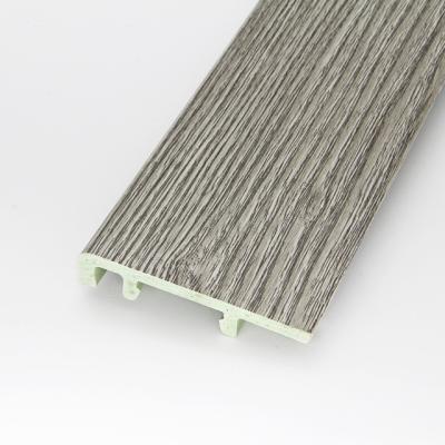 China 8cm Modern Skirting Board Yuelaimei Compounds PVC Skirting Board Waterproof PVC Wood Plastic Skirting Board for sale