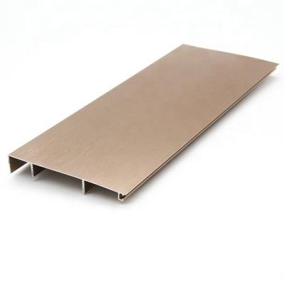 China Modern 12cm yuelaimei skirting board from manufacturer aluminum alloy skirting board button style decoration line flooring accessories for sale