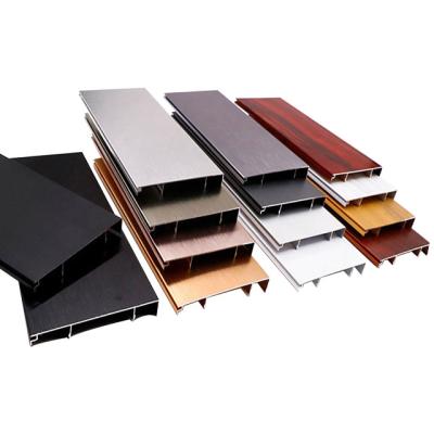 China Manufacturer aluminum alloy skirting board button style decoration line 8cm yuelaimei modern skirting board for sale