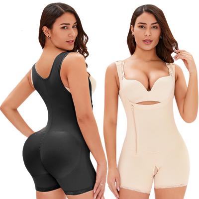 China Viable Wholesale Fashion Plus Size Fat Woman Side Zipper Belly Tuck Corset Gaiters And Hip Fajas Para Mujer Women Full Body Shapewear for sale