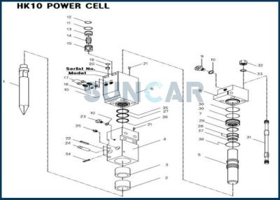 Cina Tipo riparazione idraulica Kit Fits HK10 di D1691500 BHI della guarnizione dell'interruttore in vendita